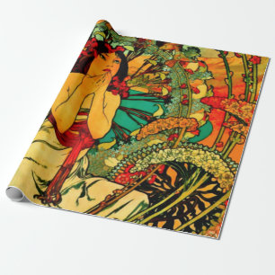 Papel De Presente Cartaz de Mônaco Monte Carlo por Alphonse Mucha