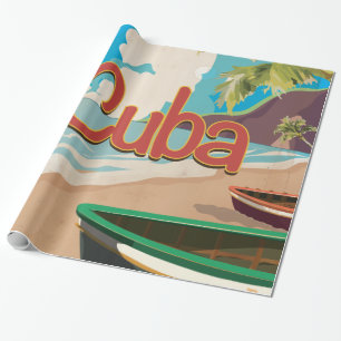 Papel De Presente Cartaz de Viagem Antigo Cuba