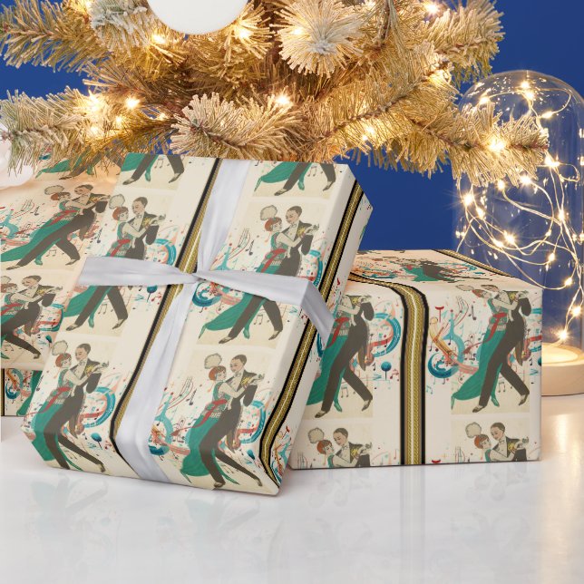 Papel De Presente Carte Postale Wrapping Paper (Feriados)