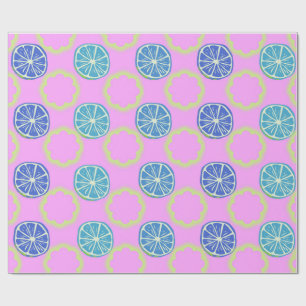 Papel De Presente Carteira de Padrão de Fruta de Citros do Impressão