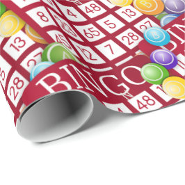 Papel De Presente Cartões De Bingo E Bingo Balls Grande Impressão