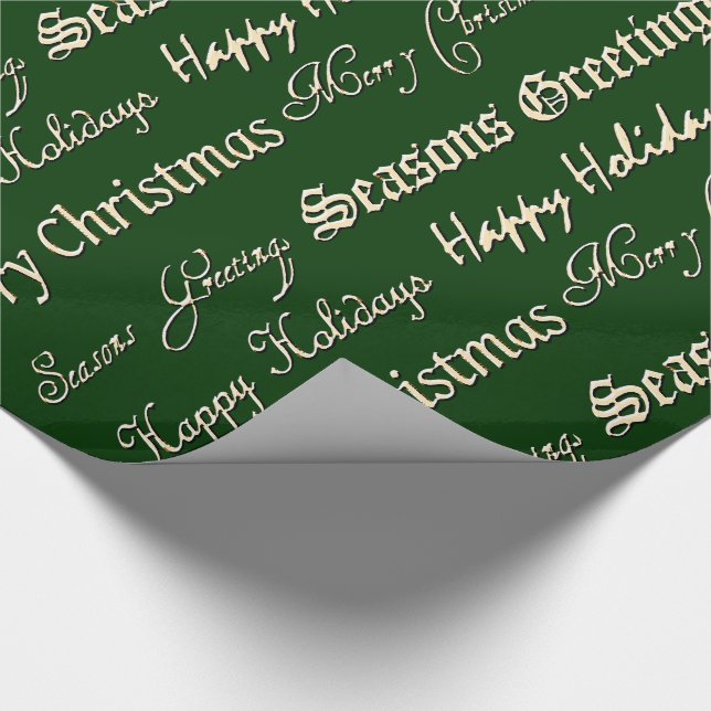 Papel De Presente Cartões de natal (Dourado) (Ponta)