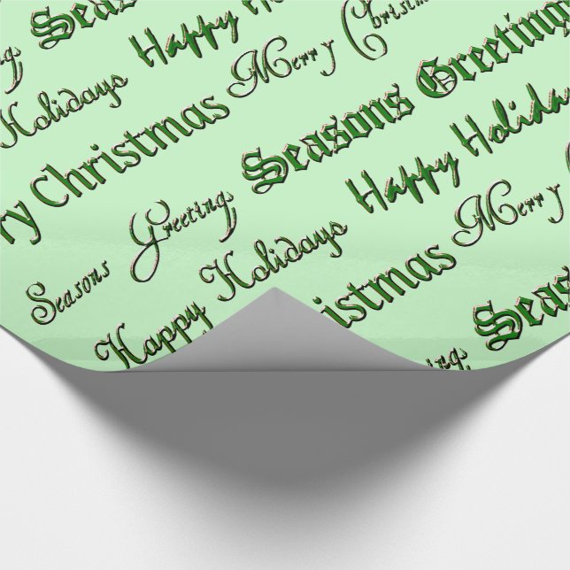 Papel De Presente Cartões de natal (Verde) (Ponta)