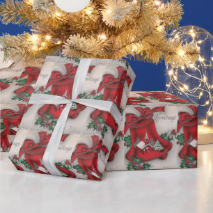 Papel De Presente Cartões de natal Vintage Church Bell