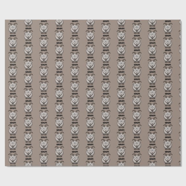 Papel De Presente Cartografia de Cinza Gruff Goat Funny Fairy (Aberto)