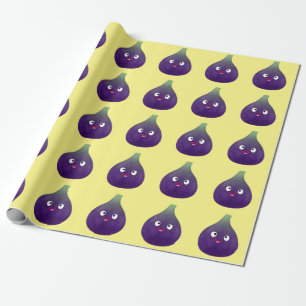 Papel De Presente Cartografia de fruta roxa e giro, bonita