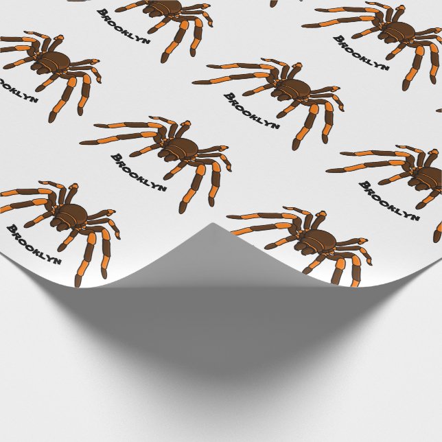 Papel De Presente Cartoon de aranha-do-marrom e-laranja-acastanhado (Ponta)