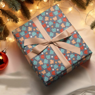 Papel De Presente Cartoon de borboleta multicolor