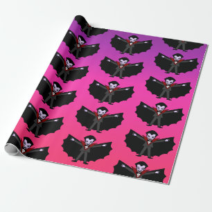 Papel De Presente Cartoon engraçado de Bobo assustador Dracula Vampi