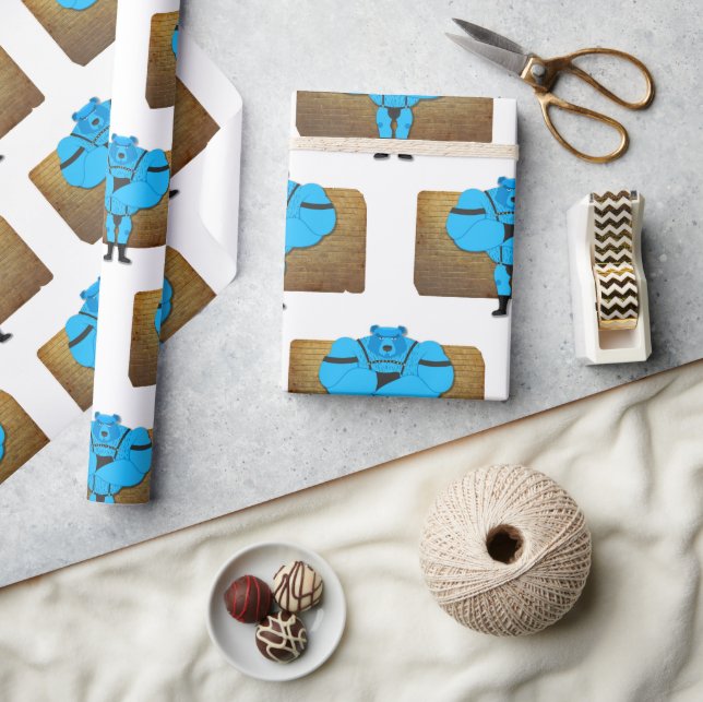 Papel De Presente Cartoon gay do urso SlipperyJoe (Artesanato)