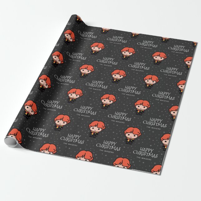 Papel De Presente Cartoon Weasley Personalizado | Feliz Natal (Desenrolado)