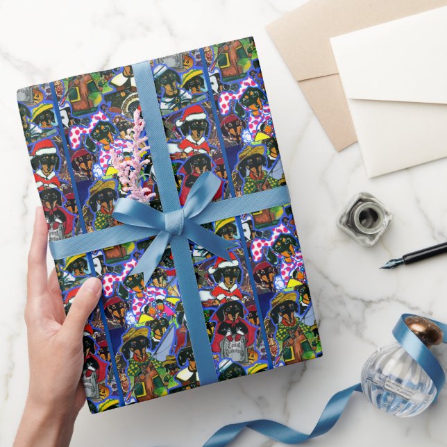 Papel De Presente Cartoons de Dachshund (Presentear)