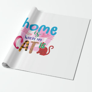 Papel De Presente Casa De Arte Cat É Onde Meu Gato Está