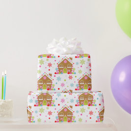 Papel De Presente Casa de Biscoito de Gengibre – Design Natalino Cap