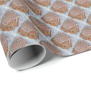 Papel De Presente Casa do Pão de Natal