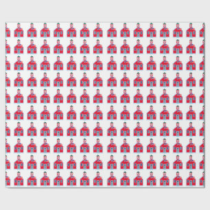 Papel De Presente Casa vermelha da escola