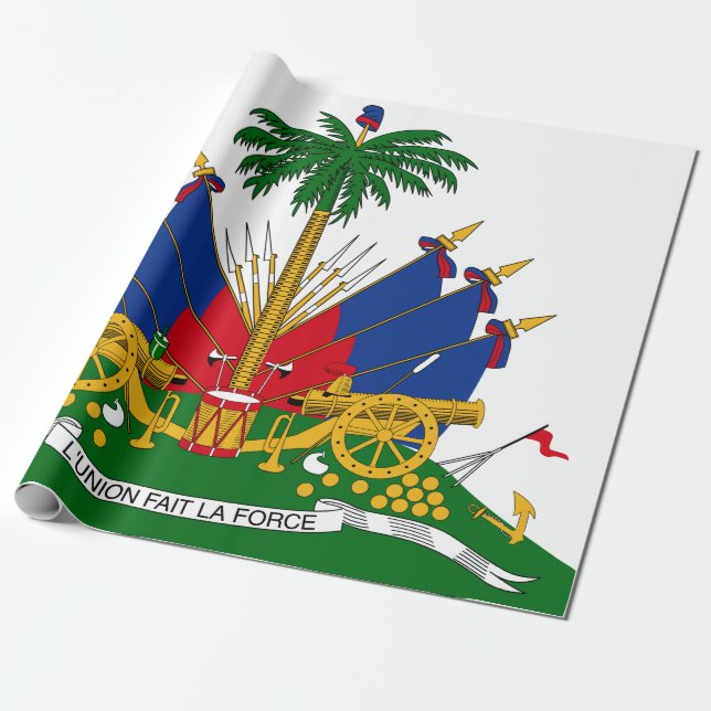 Papel De Presente Casaco de Armas do Haiti (Haiti) (Desenrolado)