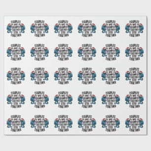 Papel De Presente Casais que Krampus Juntos Permanecem Juntos NATAL