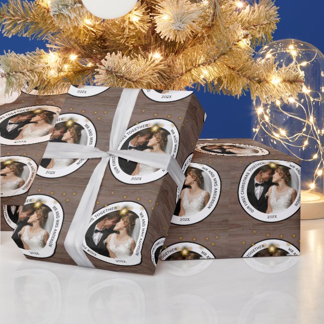 Papel De Presente Casais Russos Modernos Primeiro Natal Juntos (Feriados)