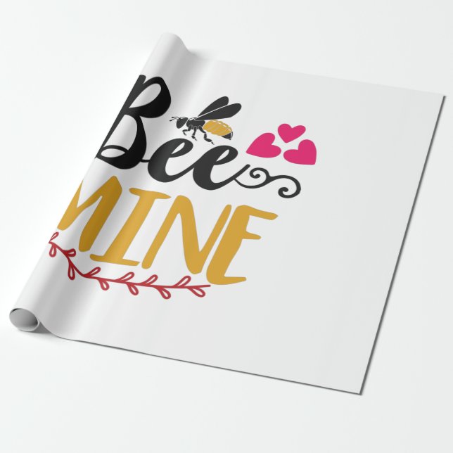Papel De Presente Casal Art Bee Mine (Desenrolado)