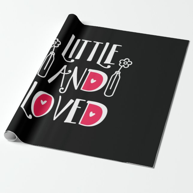 Papel De Presente Casal Art Little And Love (Desenrolado)