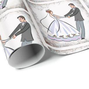 Papel De Presente Casal de dança de casamento dançando