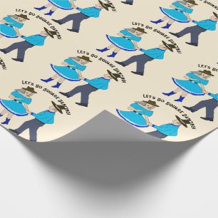 Papel De Presente Casal de Dança Quadrada