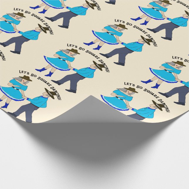 Papel De Presente Casal de Dança Quadrada (Ponta)