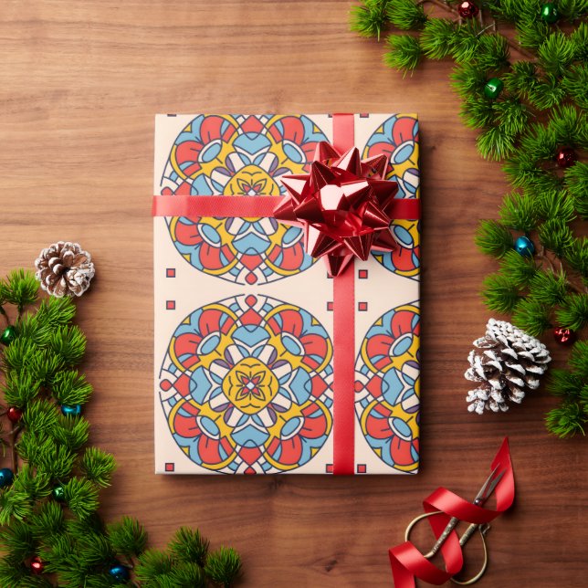 Papel De Presente Casal de mosaicos andaluz-marroquino (Presente de Natal)