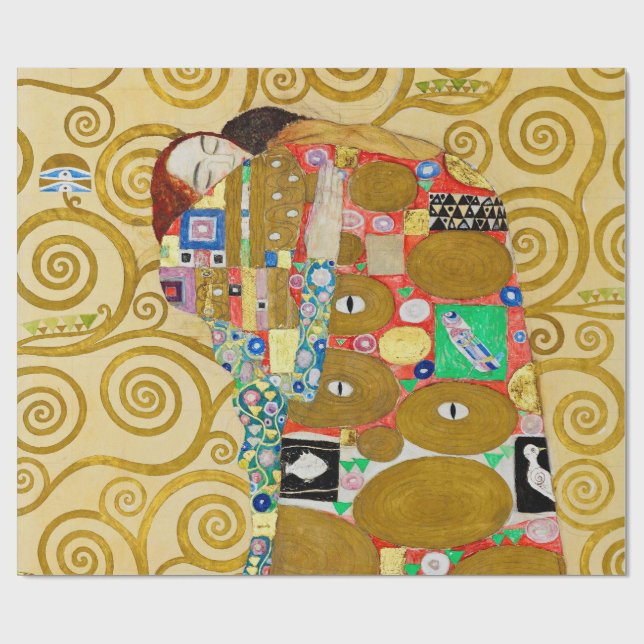 Papel De Presente Casal Gustav Klimt Fulfillment Nouveau (Aberto)