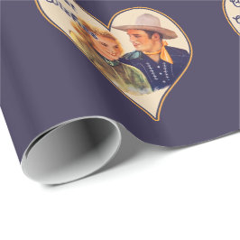 Papel De Presente Casal ocidental da vaqueira do vaqueiro