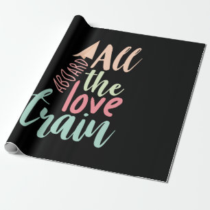 Papel De Presente Casal Oferece Todo O Comboio De Amor
