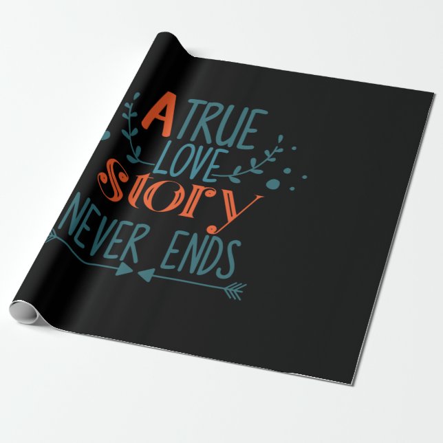 Papel De Presente Casal Oferece Uma História De Amor Verdadeiro (Desenrolado)