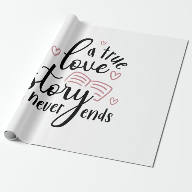 Papel De Presente Casal Oferece Uma História De Amor Verdadeiro Nunc (Desenrolado)
