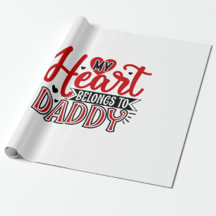 Papel De Presente Casal Presente Meu Coração Pertence Ao Pai