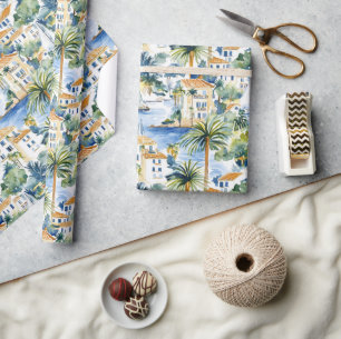Papel De Presente Casamento à Beira-Mar da Costa Mediterrânea