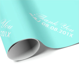 Papel De Presente casamento azul-turquesa-azul-do-ovo de robin