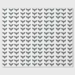 Papel De Presente Casamento Crânio de Mariposa Gótica – Elegância So
