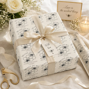 Papel De Presente Casamento das Abelhas