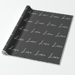 Papel De Presente Casamento De Amor Com Fundo Da Cinza na moda<br><div class="desc">Você pode mudar facilmente as fontes e as cores. Você também pode adicionar seu logotipo e a imagem de fundo conforme desejar.</div>