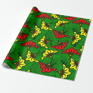 Papel De Presente Casamento de Caribe de Cores de Rasta jamaicana