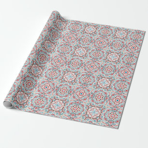 Papel De Presente Casamento de Luxo Geométrico Brilhante Metálico