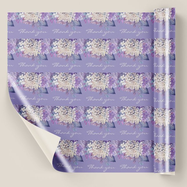Papel De Presente Casamento de Mola Floral de Lavanda Romântica (Criador carregado)