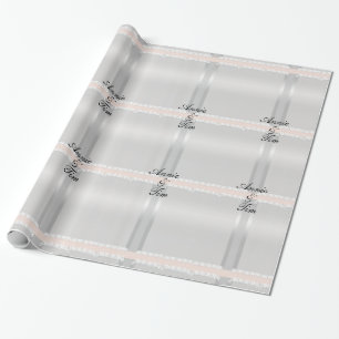 Papel De Presente Casamento de noiva personalizada e nomes de noiva