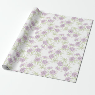 Papel De Presente Casamento de Rosa Roxa Lavanda