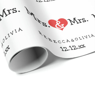 Papel De Presente Casamento entre a Sra. e a Sra. Duas Brides