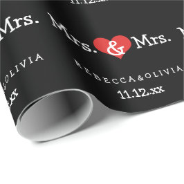 Papel De Presente Casamento entre a Sra. e a Sra. Duas Brides