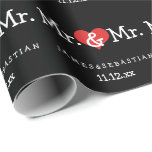 Papel De Presente Casamento entre o Sr. e o Sr. Dois.<br><div class="desc">O Sr. e o Sr. Gay do papel de embrulho de presente...  perfeito para os dois noivos...  senhor e senhor personalizou papel de embrulho para a cerimônia civil / casamento / aniversário de Ricaso</div>