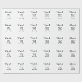 Papel De Presente Casamento feito no céu adicionar nome data caligra