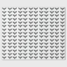 Papel De Presente Casamento Gótico do Crânio Materno - Elegante Escu